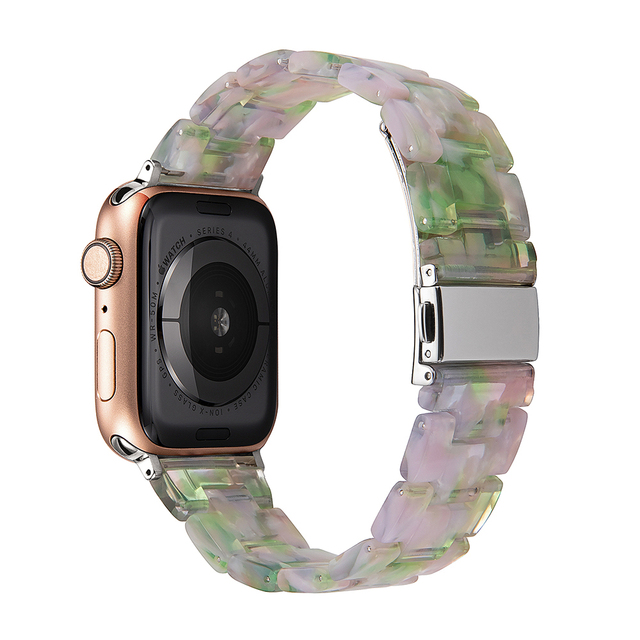 resin watches for apple watch 7 6 5 band 44mm iwatch 42mm series 4 3 2 wrist strap accessories loop 40mm replacement bracelet