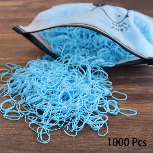 1000pcs Disposable Rubber Band Hairband For Kids Ponytail Hair Ties Colorful Elastic Hair Bands Baby Hair Accessories