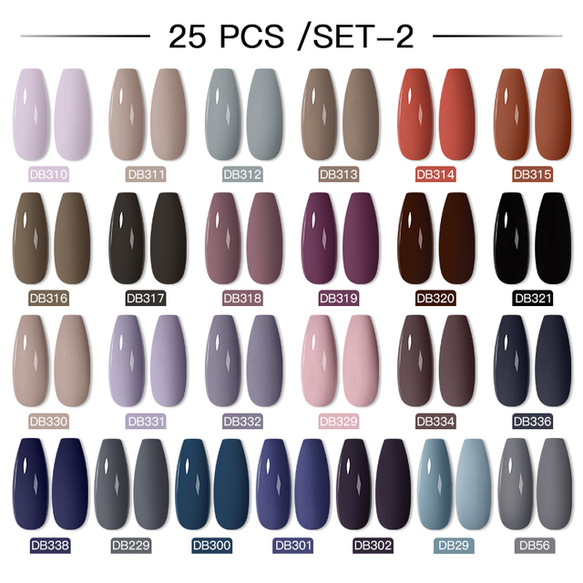 Mtssii 24/25/40/60pcs Gel Nail Polish Set Color Gel Semi Permanent UV Led Varnish Nail Art Design Soak Off Gel Set Nail Gel Set