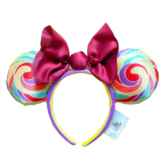 Cartoon Minnie Mermaid Princess Big Ears Headband Sequin Bows Ears Costume Headband Cosplay Plush Adult/Kids Headband Gift