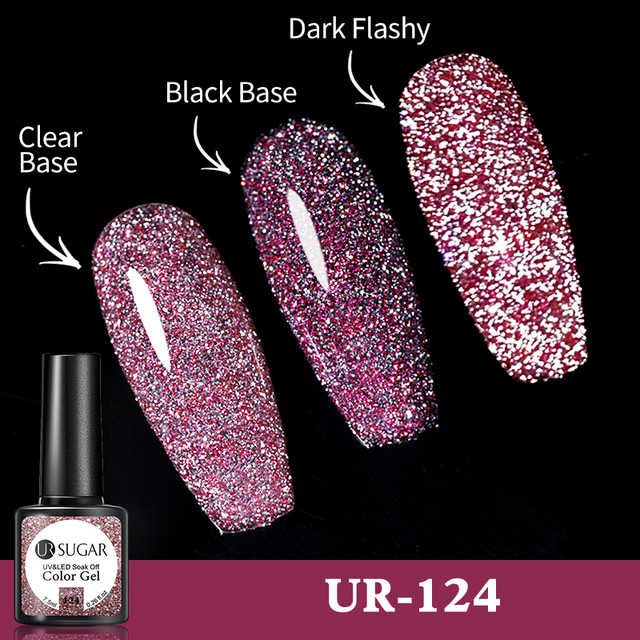 UR SUGAR Reflective Cat Magnetic Laser Gel Nail Polish Rainbow Gel Shine Semi Permanent Soak Off UV LED Varnish Nail Art