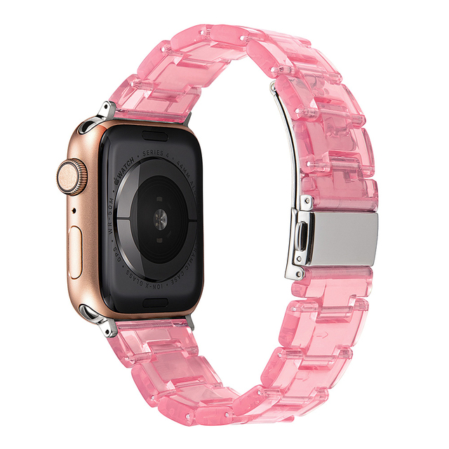 resin watches for apple watch 7 6 5 band 44mm iwatch 42mm series 4 3 2 wrist strap accessories loop 40mm replacement bracelet