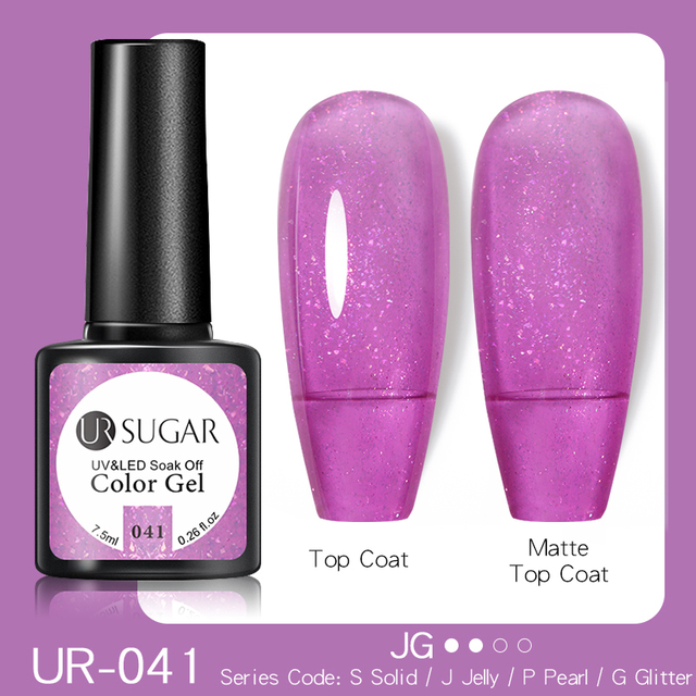 UR SUGAR 7.5ml Glitter Reflective Gel Nail Polish Manicure Nail Art Semi Permanent UV LED Nail Polish Lamp