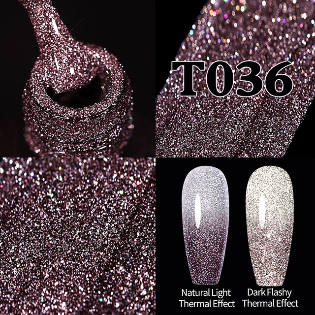 UR Sugar Fluorescent Reflective Gel Holographic Gel Nail Polish Shine Neon Glitter Semi Permanent Soak Off UV LED Nail Gel