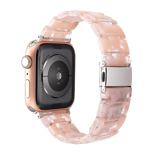 resin watches for apple watch 7 6 5 band 44mm iwatch 42mm series 4 3 2 wrist strap accessories loop 40mm replacement bracelet