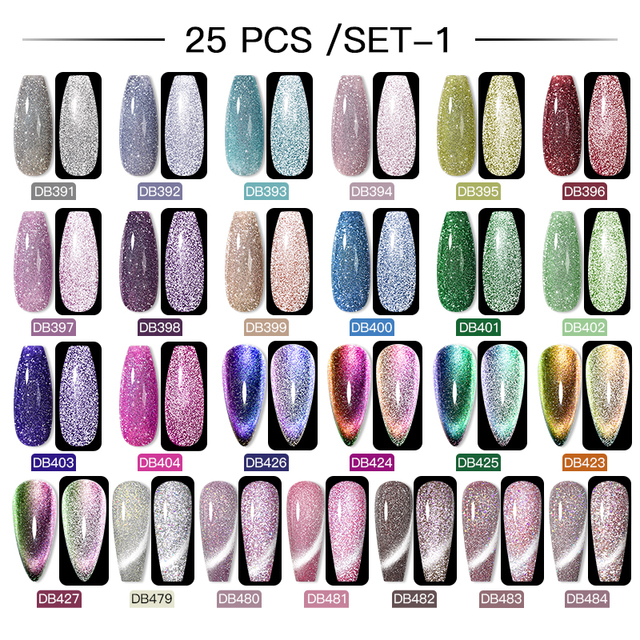 Mtssii 24/25/40/60pcs Gel Nail Polish Set Color Gel Semi Permanent UV Led Varnish Nail Art Design Soak Off Gel Set Nail Gel Set