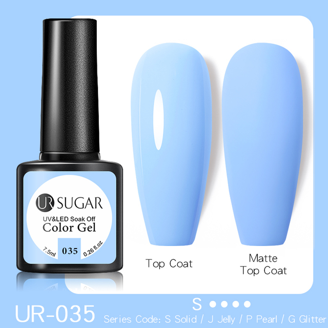 UR SUGAR 7.5 مللي الأزرق الأرجواني الظلام طلاء أظافر جيل ملون طويل الأمد الهجين ل قاعدة MatteTop معطف نقع قبالة UV LED مسمار الفن هلام