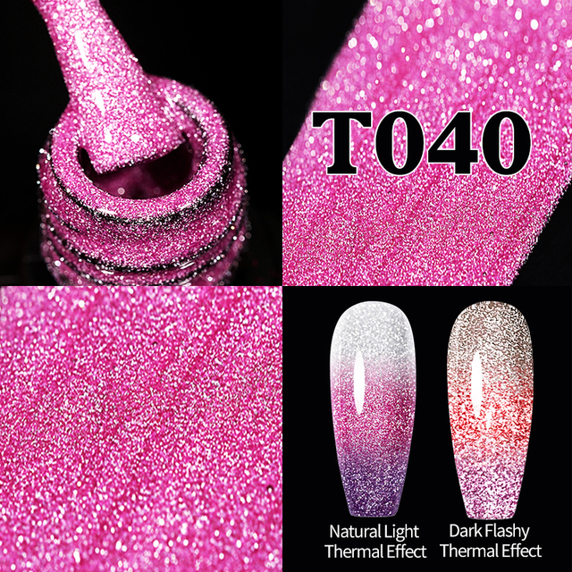 ur sugar fluorescent reflective gel nail polish neon yellow pink red glitter semi permanent soak off uv led nail polish