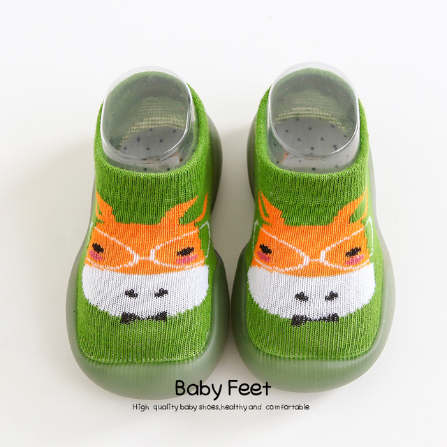 Unisex baby shoes first baby shoes first walkers boy soft sole rubber outdoor baby shoes cute animal socks baby anti-slip