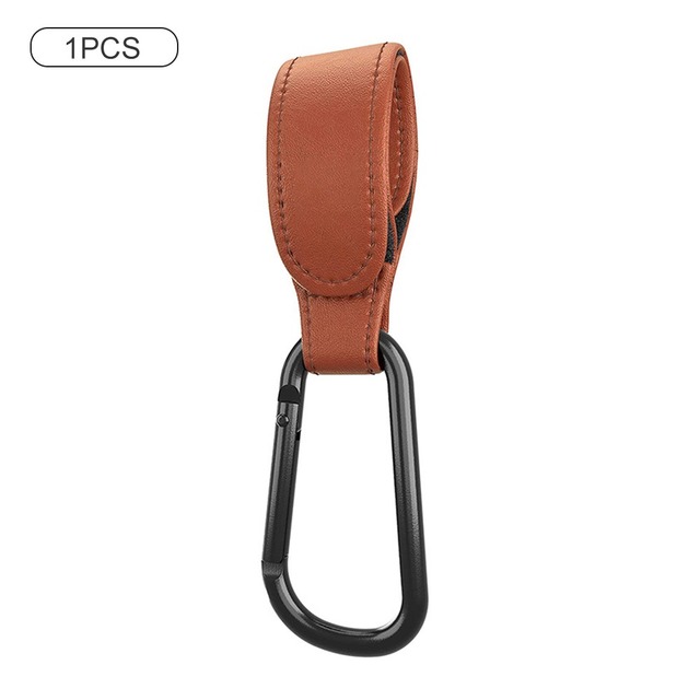 PU Leather Baby Stroller Hook Bag Hanging Bags Holder 360 Degree Rotate Pram Stroller Velcro Organizer Strap Stroller Accessories