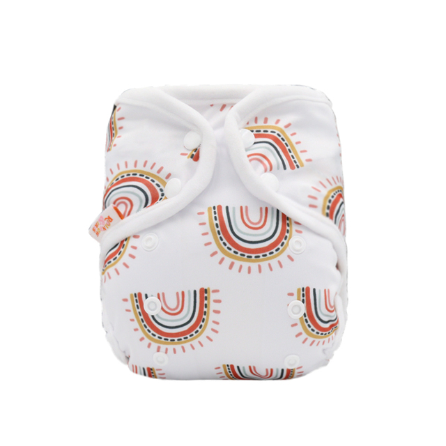 Rainbow Iris Rainbow Cloth Diaper Cover One Size Flat Fit All 3-15kg