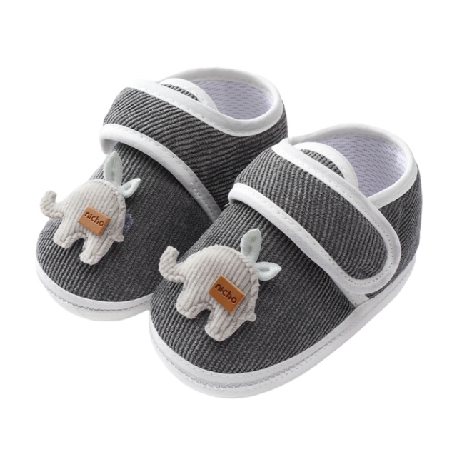 Baywell Newborn Baby Boys Girls Crib Sneakers Soft Anti-Slip Sole Toddler Warm Fluffy Casual Shoes Cartoon First Walker 0-18M