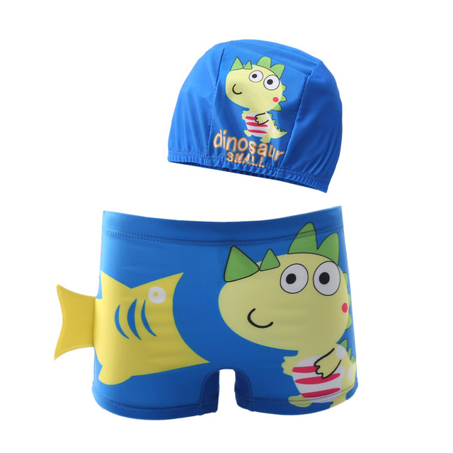 Children Swimming Trunks Cartoon Dinosaur Kids Swimwear For Boys Toddler Swimsuit Boy Shorts For Swimming Baby Bath Tub Set