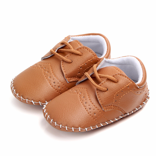 New Baby Shoes Retro Leather Boy Girl Baby Shoes Rubber Sole Anti-slip First Walkers Newborn Infant Moccasins Crib Shoes