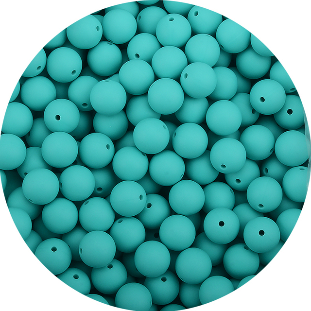 LOVKA 12mm 100pcs/lot Silicone Beads Food Grade Baby Teether Round Beads Baby Chewing Teething Beads Silicone Teether Diy