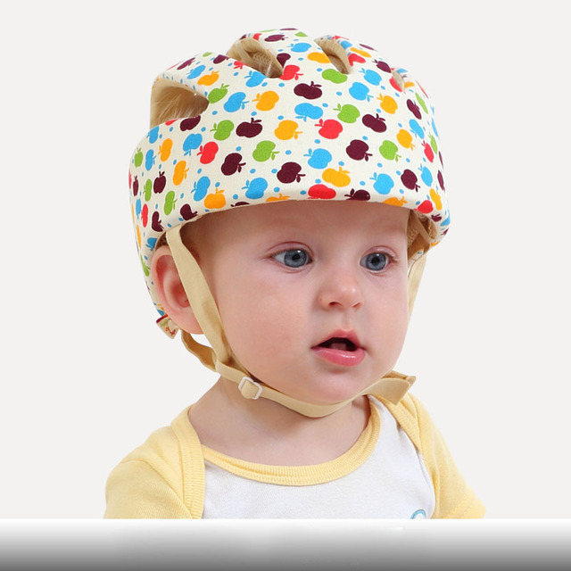 Baby Safety Protective Helmet Boys Girls Baby Hats Cotton Soft Mesh Adjustable Head Protection Children Walking Caps