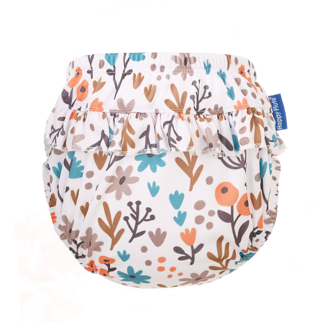 Happyflute - Baby Lace Diapers 3 Sizes 6-25KG Soft Baby Girls Swim Trunks Floral Print Cloth Diapers