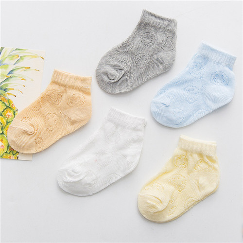 5pairs/pack Newborn Baby Socks Summer Thin Mesh Baby Socks for Girls Cotton Infant Baby Boy Socks Casual Sports Style 2020 New