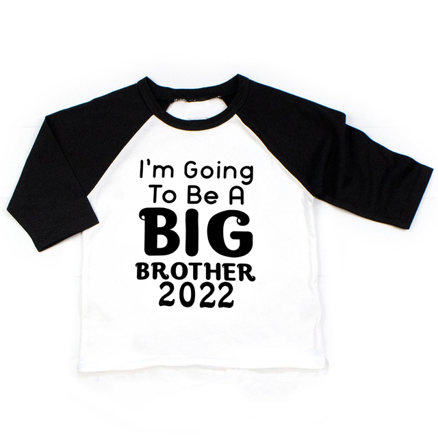 I'm Going To Be A Big Brother/Sister 2022 Kids Boys Girls Long Sleeve Tops Brothers Siters Family Looking T-shirts Drop Ship