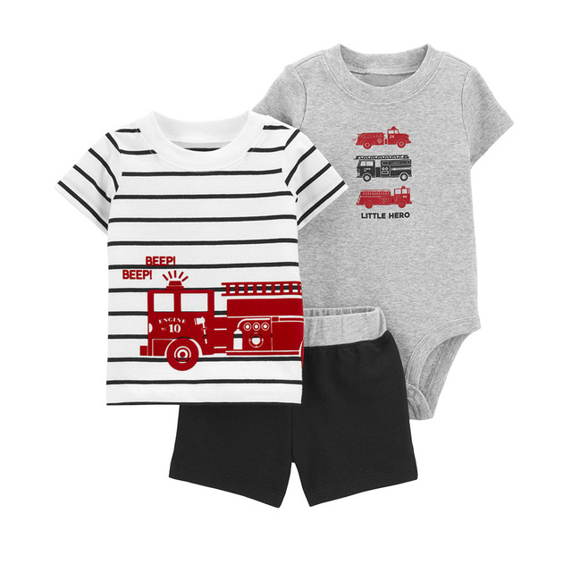 Newborn casual clothes outfit cute baby boys romper short sleeve shorts travel suit spring summer girls outdoor sports wear