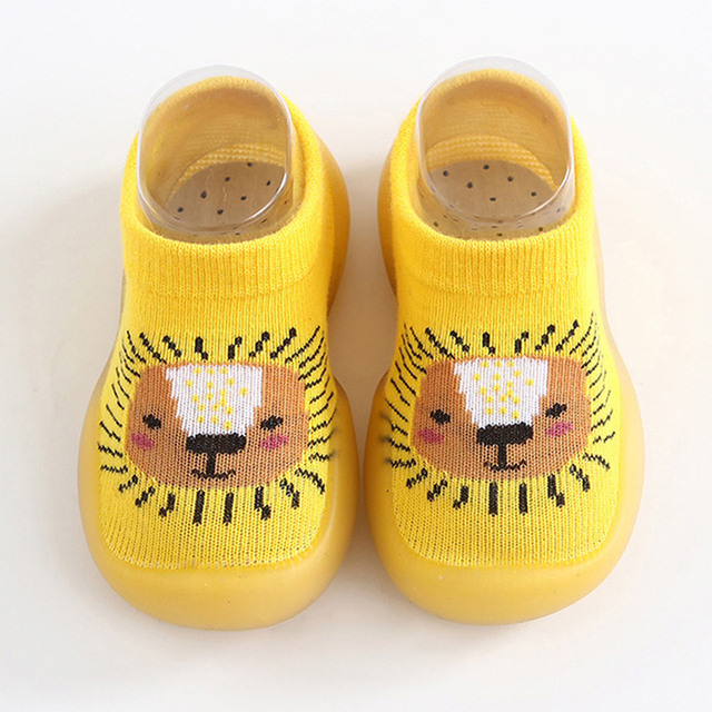 Unisex Baby Girls Boys Cute Cartoon Non-slip Cotton Toddler Floor Socks Animal Pattern First Walker Shoes For Newborns