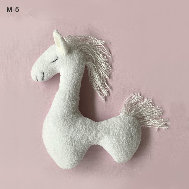 Newborn Photography Pillow Pegasus Horse Photo Props Doll Pillow Infant Photo Shoot Studio Accessories Posing Bean