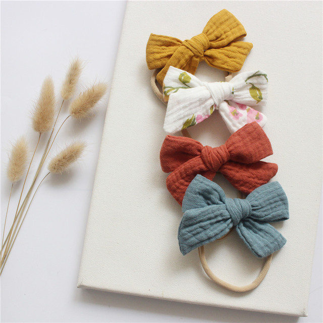 Cotton Baby Girl Headbands Bows Hair Bands For Kids Hair Accessories Infant Items Little Girl Toddler Headband Newborn Baby