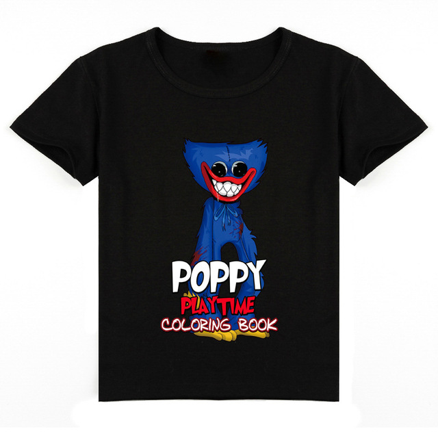 Playtime Poppy Horror Game Kids T-shirt Harajuku Graphic Houji Wuji T-shirt Boys Short Sleeve T-shirt Summer Cartoon Girl T-shirt