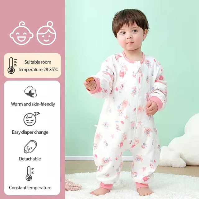 Summer Spring Baby Sleeping Bag Cartoon Split Leg Sleepsacks Toddler Boy Girl Sleeping Bag Children's Pajamas Saco De Dormir