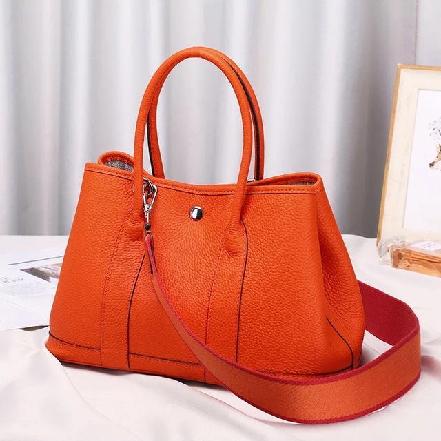 2020 100% Genuine Leather Luxury Women Tote Bag Famous Brand Garden Party Handbag Cowhide Bag Lady Classic Shoulder Bag