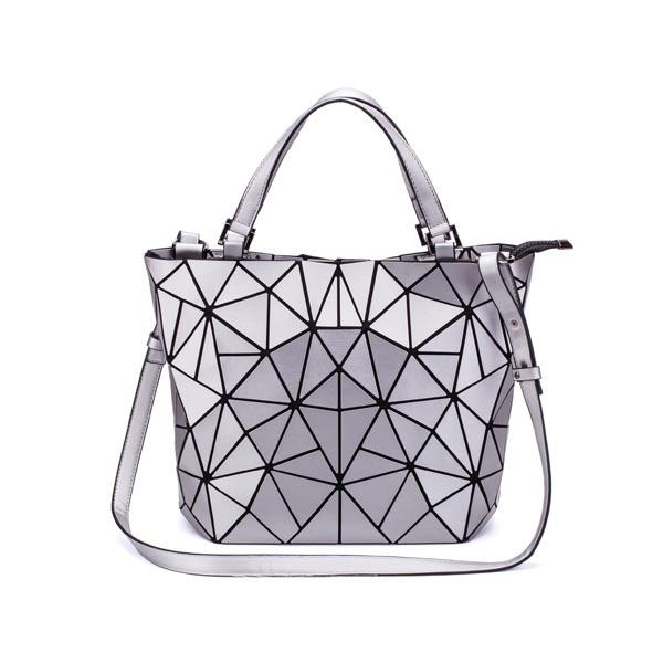 Women's Handbag Geometric Quilted Diamond Tote Bag Shoulder Bag Laser Plain Foldable 2020