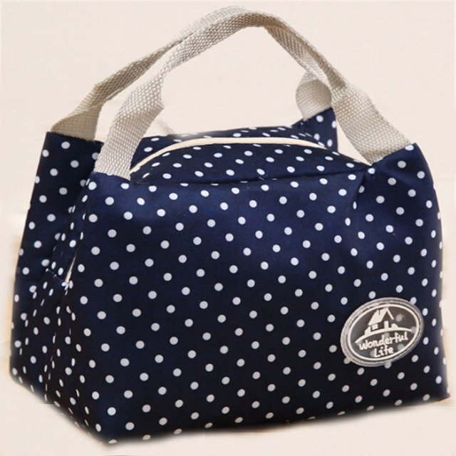 Fashion Portable Insulated Oxford Cloth Print Lunch Bag Thermal Food Picnic Lunch Bags For Women Kids Men Lunch Bag Tote