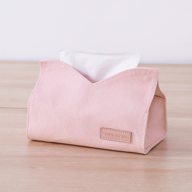 Cotton Canvas Simple Tissue Box Living Room Pumping Tissue Box Car Towel Napkin Paper Holder Pouch Chic Table Home Decor