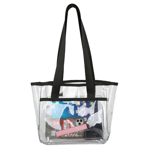 Fashion Summer PVC Transparent Handbag Tote Large Capacity Clear Women Beach Shoulder Bag Travel Clutch Brand Designer Handbags