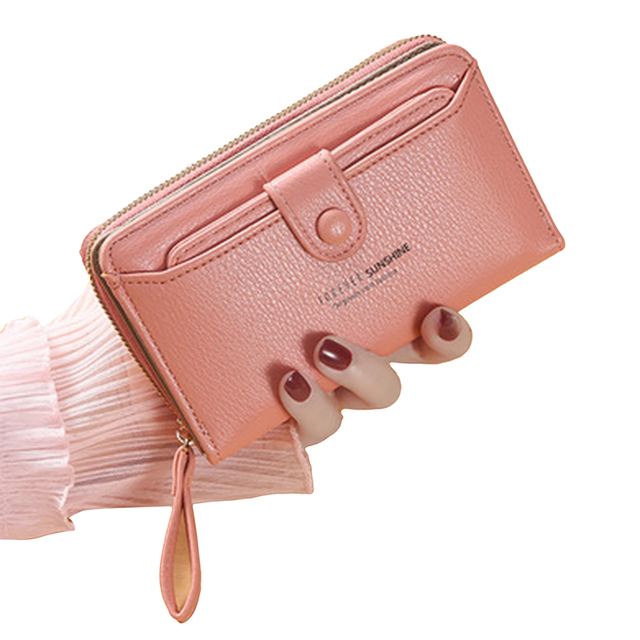 Brand Yellow Women Wallet Soft PU Leather Female Small Purse Hasp Card Holder Coin Short Wallets Slim Small Purse Zipper Keychain