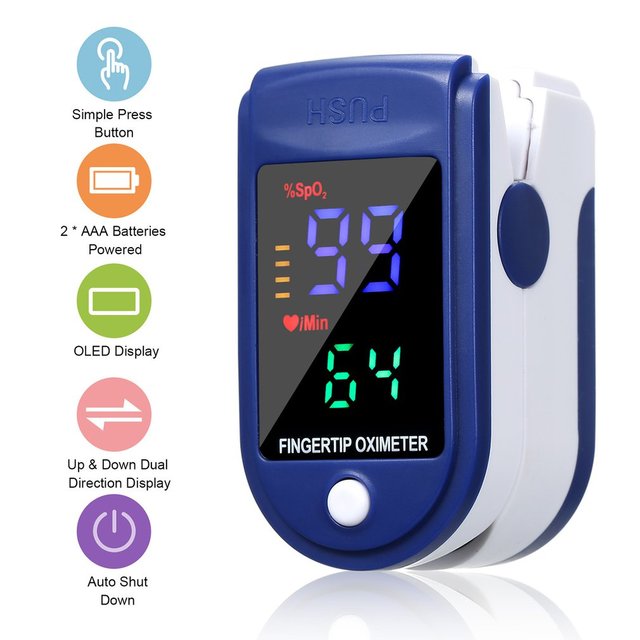 SMH-01 Durable Portable Finger Pulse Oximeter Sports Finger Clip LED Screen Heart Rate Monitor Blood Oxygen Saturation Meter