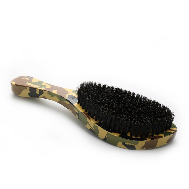 Dreyouti Wave Hard Bristle Boar Hair Brush Wooden Head Curved Palm Combs 360 Man Hairdressing Hair Styling Tools For African