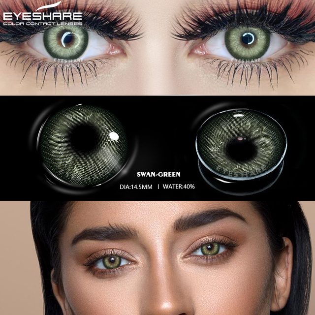 Eye Color Contact Lenses 2pcs Natural Colored Lenses Blue Pink Cosmetic Contact Lenses Yearly Eye Contact Lenses