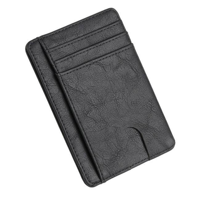 Slim rfid blocking leather wallet credit id card holder money purse for men women fashion bag