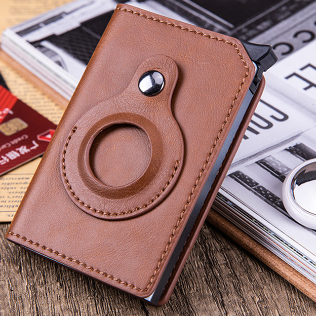 RFID Airtag Credit Card Holder Wallet Men Slim Thin Business Bank Card Holder Container Male Smart Bluetooth Card Holder Bag