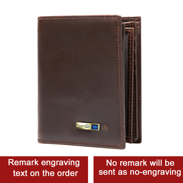 SmartLB Smart Anti-theft Wallet GPS Bluetooth Tracker Leather Wallet Clutch Mini Card Holder Christmas Gift for Father's Day