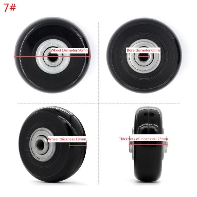 1PC Luggage Plastic Swivel Wheels Rotation Suitcase Replacement Wheels