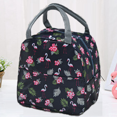 Functional Style Cooler Lunch Box Portable Insulated Canvas Lunch Handbag Thermal Food Picnic Lunch Bags For Women Kids