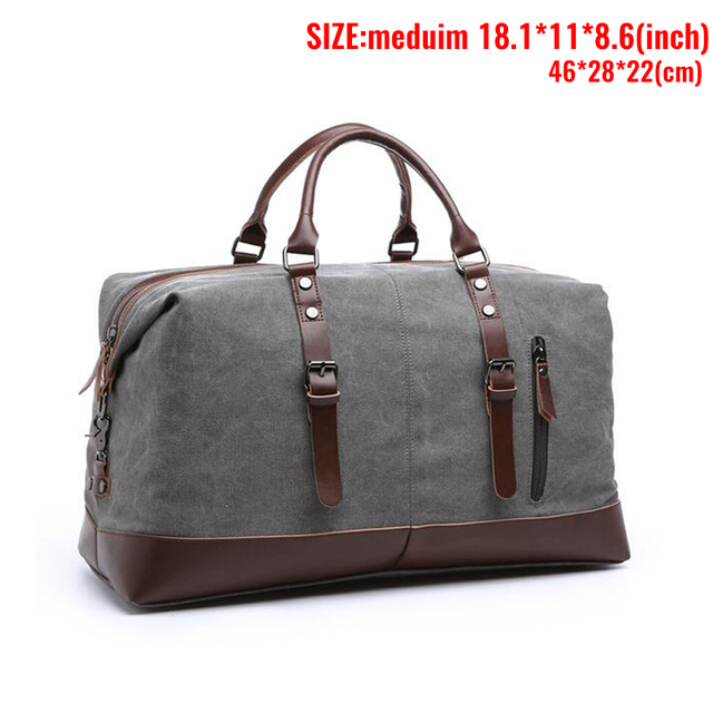 MARKROYAL Canvas Leather Men Travel Bags Carry On Luggage Bag Men Duffel Bag Handbag Large Travel Shopping Bag Weekend Bag Dropshipping