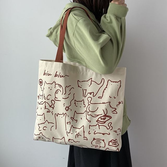 Women Bags Brand 2022 Shopper Bag Female Shopper Bag Women Shoulder Bag Shoppers Purse Designer Brand Japanese Style Cartoon Cute Small School Casual Fashion Eco-friendly Canvas Handbag