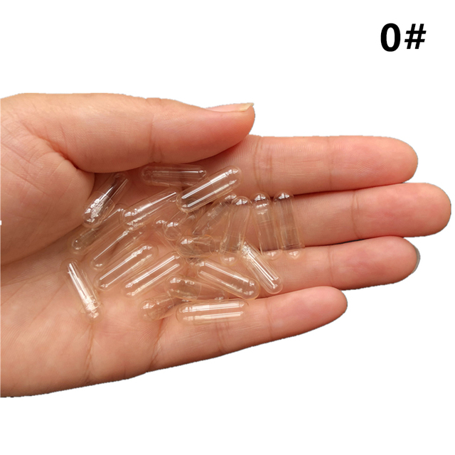 Size 00/0/1 Halal Clear Capsules Gel Medicine Pills Vitamins Empty Pills Capsule 1000pcs GMP Empty Hard Gelatin Capsule