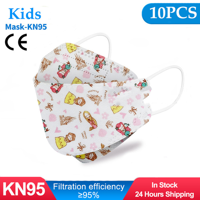 10-50pcs fpp2fan Kid Fish Cartoon kn95fan 4 Protective Layer fpp2 Approved Mask Breathing Mouth Mask KN95 Mascarilla Infantil