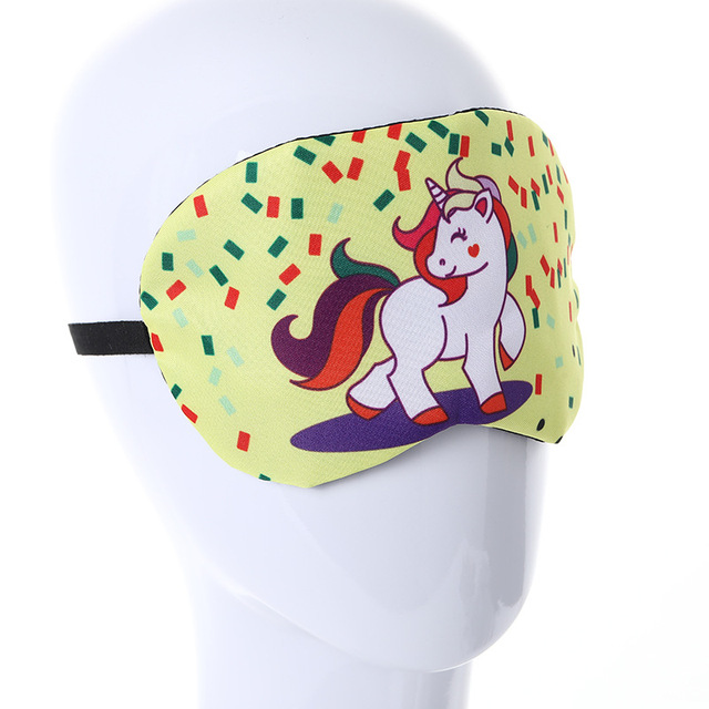 Cartoon Unicorn Sleep Mask Cool Breathable Men Women Lovely Shading Sleeping Eye Mask Adult Children Sleeping Aid Eye Patches Cover