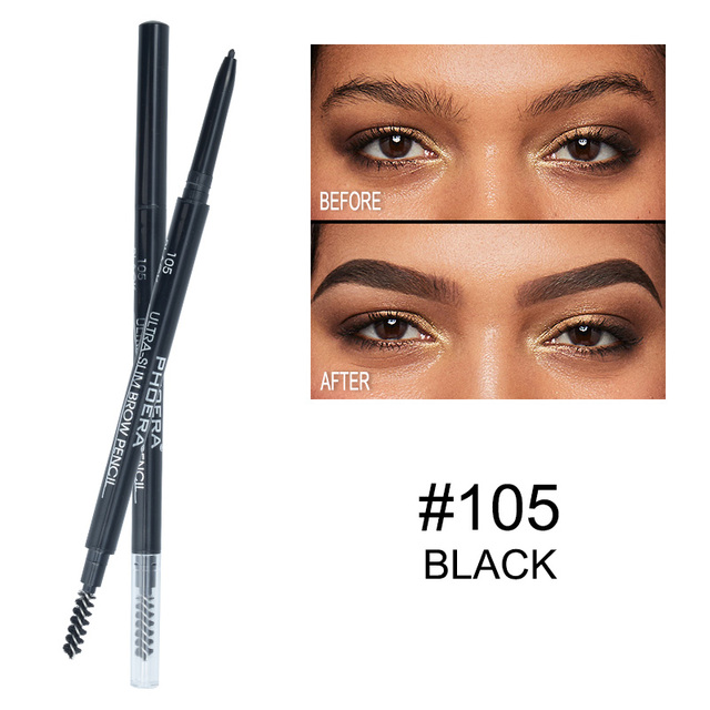 PHOERA 5 Color Natural Long Lasting No Blooming Double Ended Eyebrow Pencil Waterproof Sweatproof No Fading Eyebrow Pen TSLM1