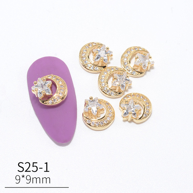 Nail Art Jewelry Diamond Jewelry New Beating Heart Bowknot Lace Pearl Chain Super Flash Zircon Nail Accessories